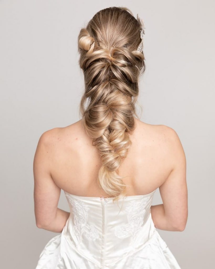 Blow out Hair design, and Makeup wedding Bridal trial