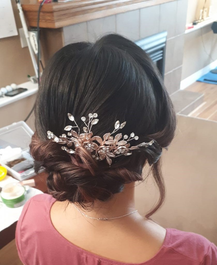 Blow out Hair design, and Makeup wedding Bridal trial