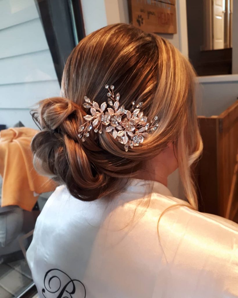 Blow out Hair design, and Makeup updo